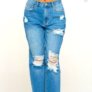 👖👖Distressed Light Washed Denim Jeans